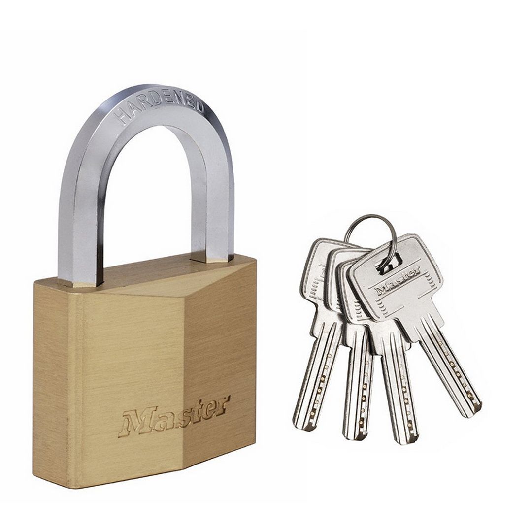 Ổ khóa bấm Master Lock 1165 EURD thân đồng thau 60mm 4 chìa vi tính