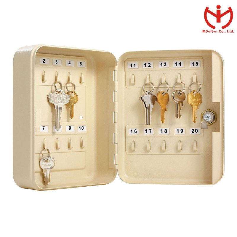 Hộp đựng chìa khóa Master Lock 7131D Sức Chứa 20 Chìa - Màu Vàng Nhạt - MSOFT