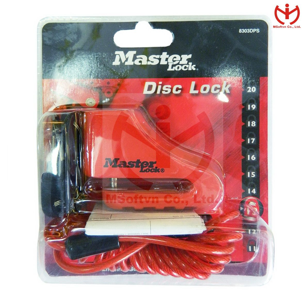 Khóa đĩa xe máy Master Lock 8303 EURDPS - MSOFT