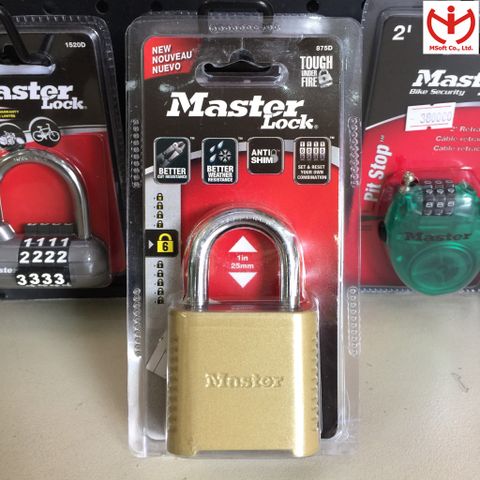  Khóa Số Master Lock 875 D - Thân Đồng Rộng 50mm - MSOFT 