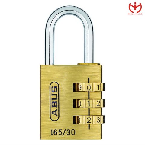  Khóa số ABUS 165/30 - Thân Đồng Rộng 30mm 3 Vòng Số - MSOFT 