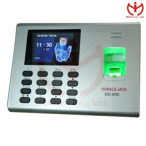  Máy chấm công vân tay Ronald Jack DG 600 - MSOFT 