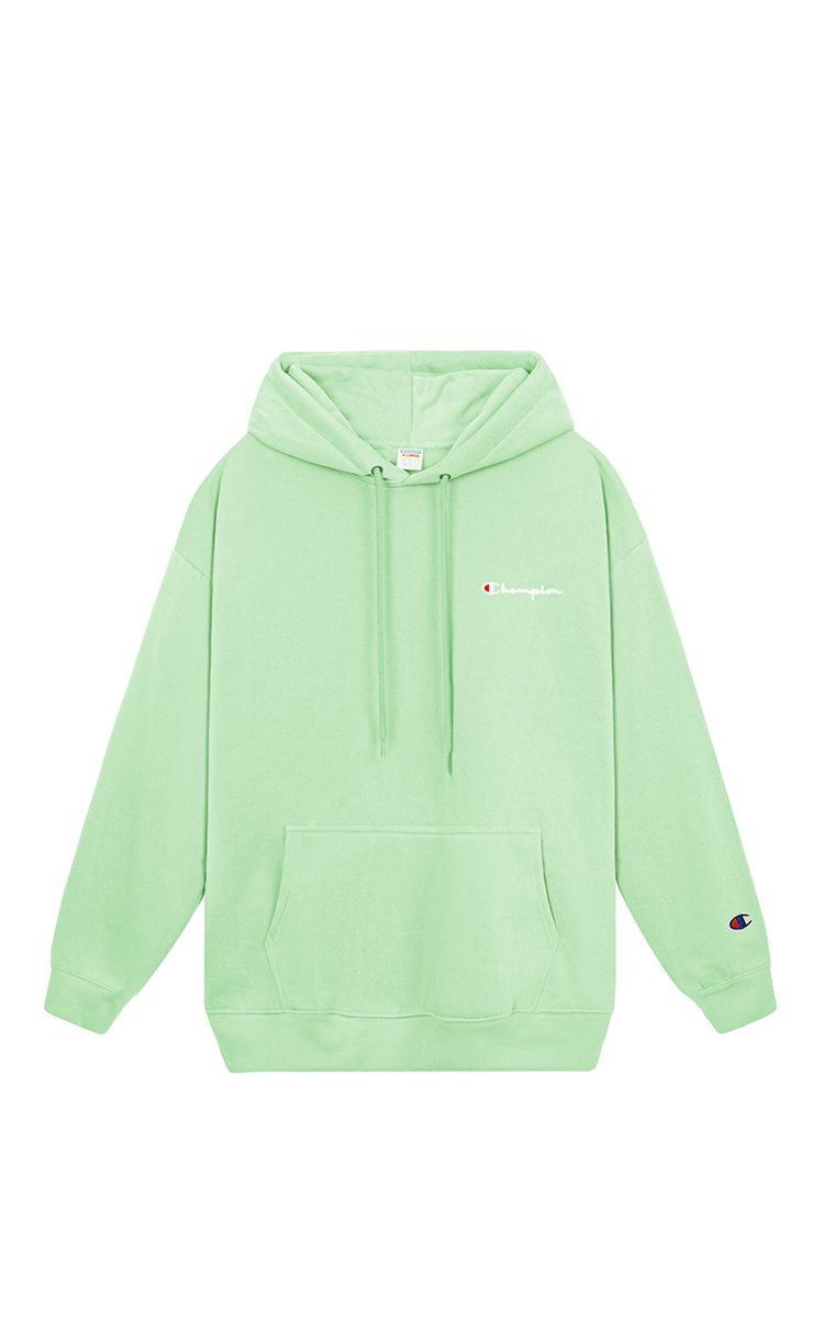 Champion Embroidered Logo Hoodie In Green