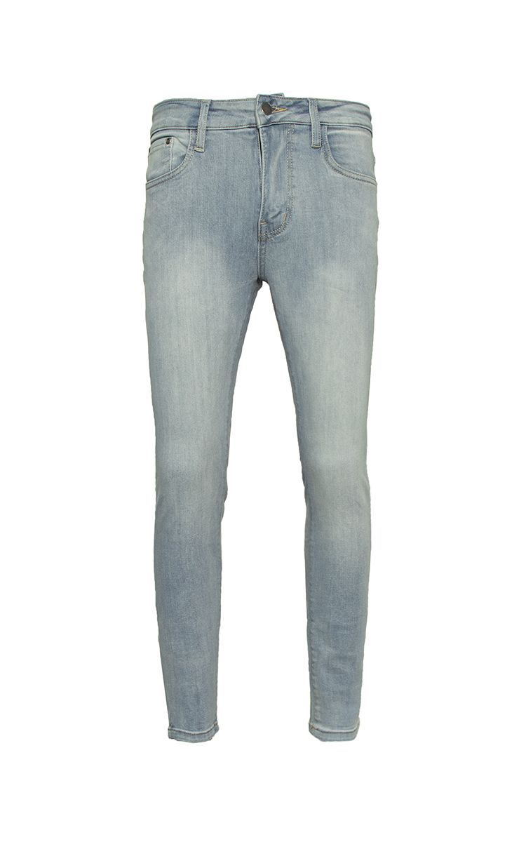 Skinny Jeans In Dirty Light Wash Blue