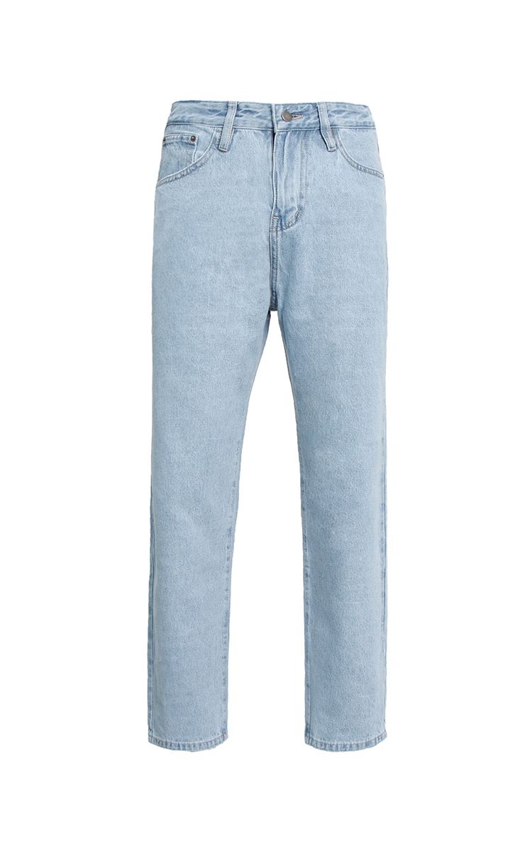 Baggy Jean In Mid Stone Wash Blue