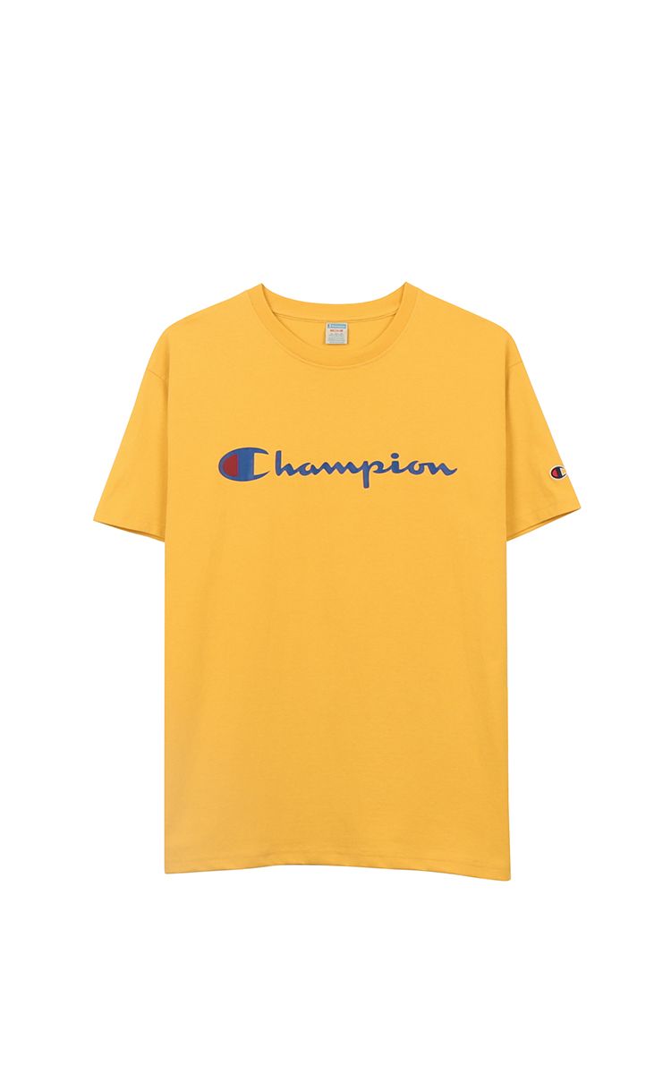 Champion Graphic Big Logo T-Shirt In Yellow