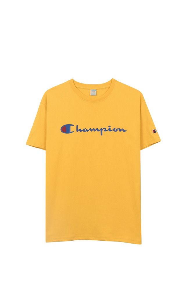 Champion Graphic Big Logo T-Shirt In Yellow