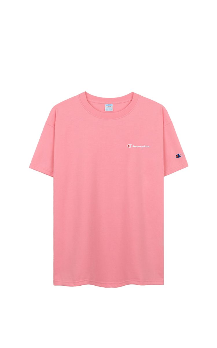 Champion Embroidered Logo T-Shirt In Flamingo