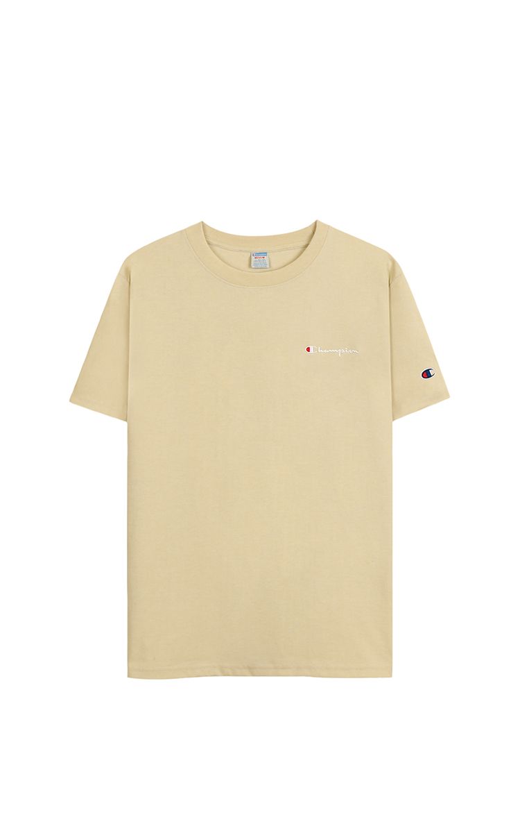 Champion Embroidered Logo T-Shirt In Tan