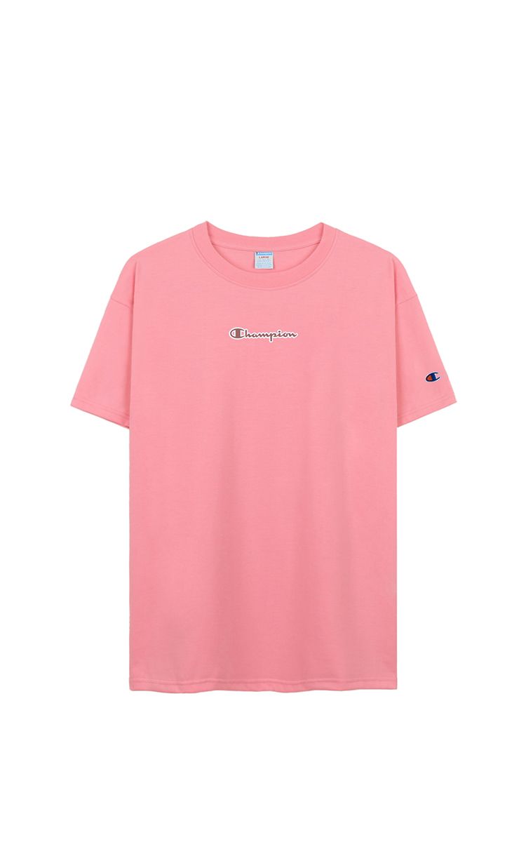 Champion Graphic Logo T-Shirt In Flamingo