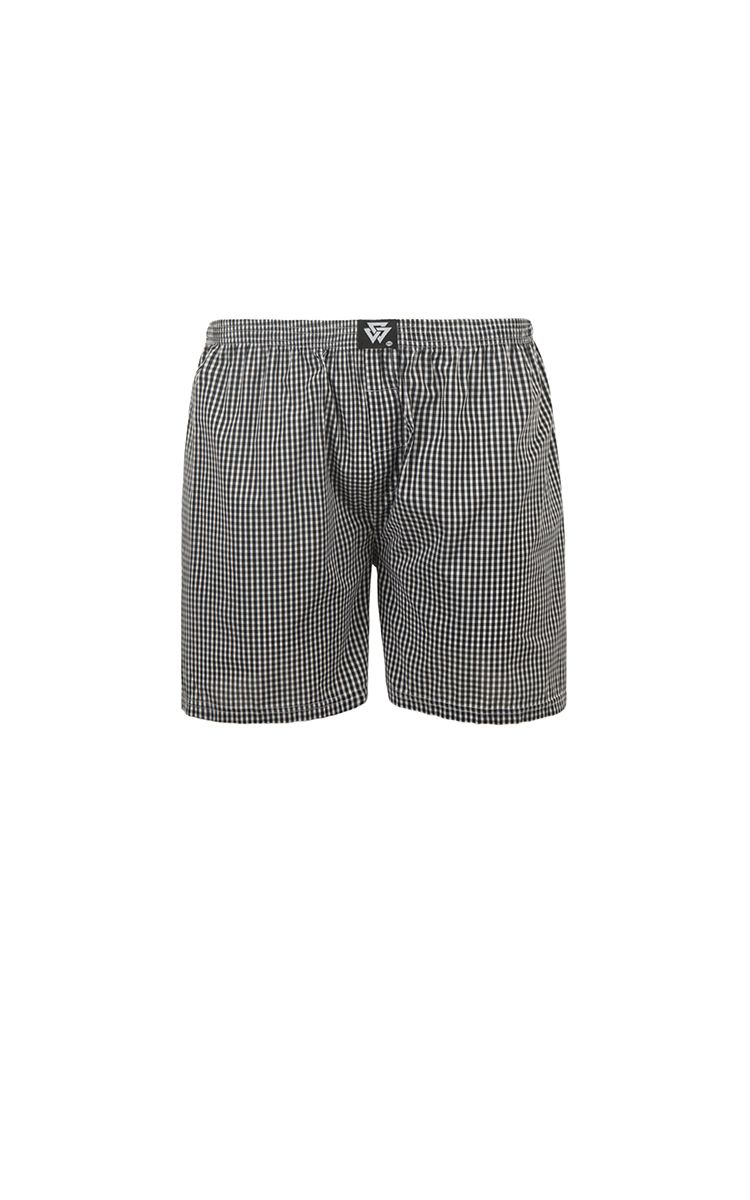 K300 Flannel Boxer In Black/White