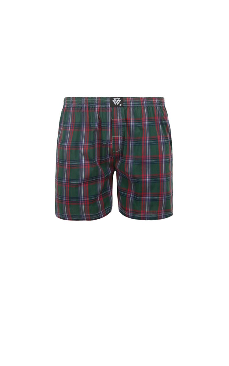 K300 Flannel Boxer In Green/Red