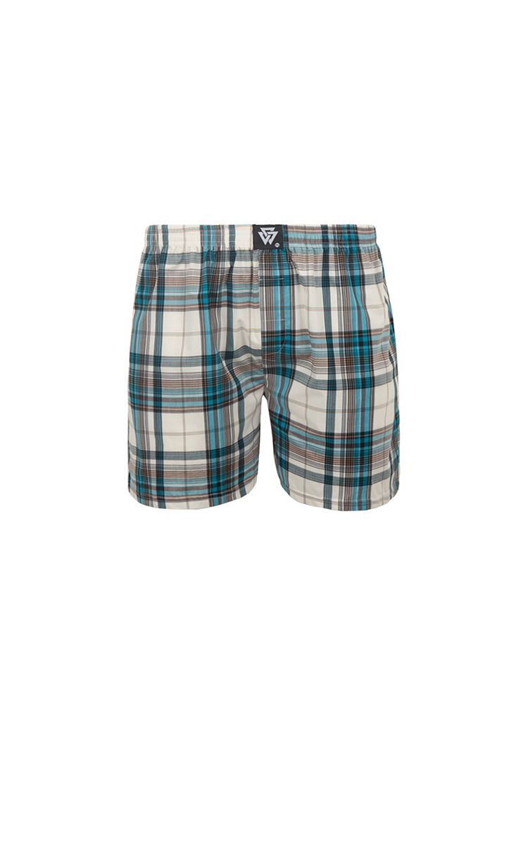 K300 Flannel Boxer In Blue/White