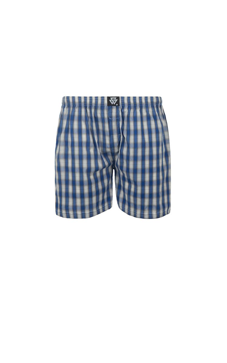 K300 Flannel Boxer In Blue/White