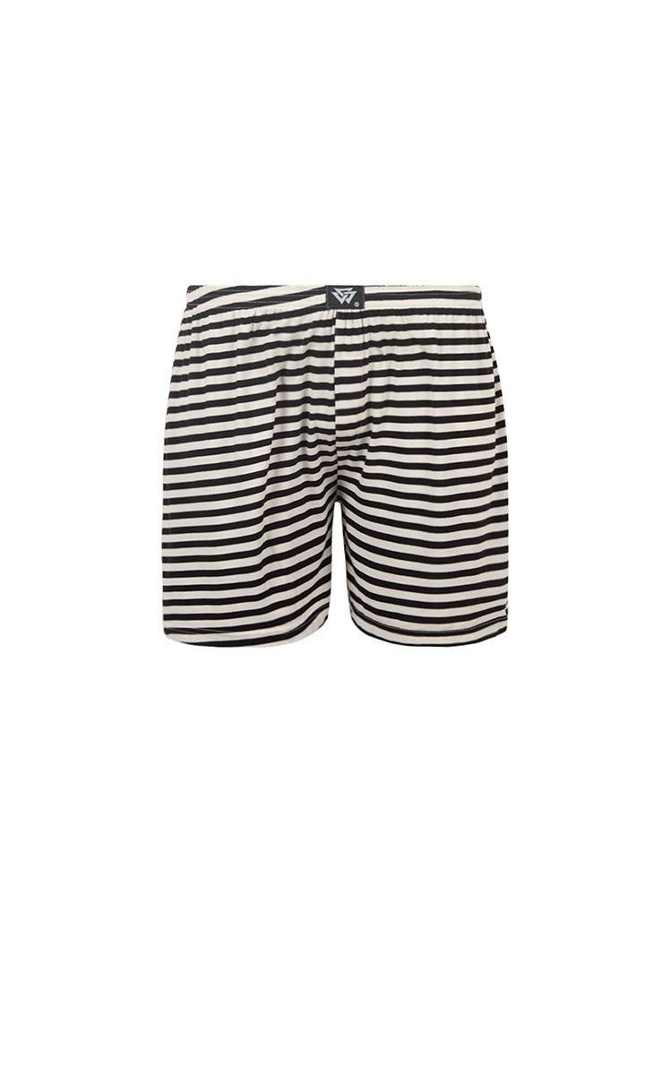 K300 Striped Boxer In White/Black