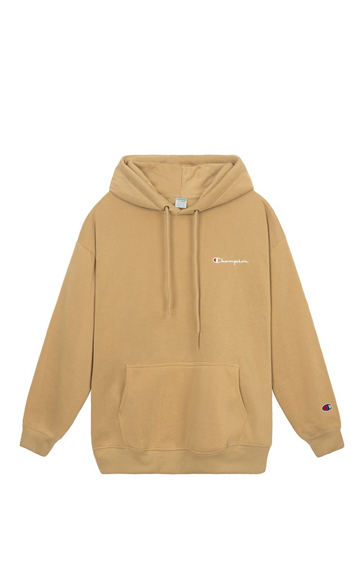 Champion Embroidered Logo Hoodie In Brown