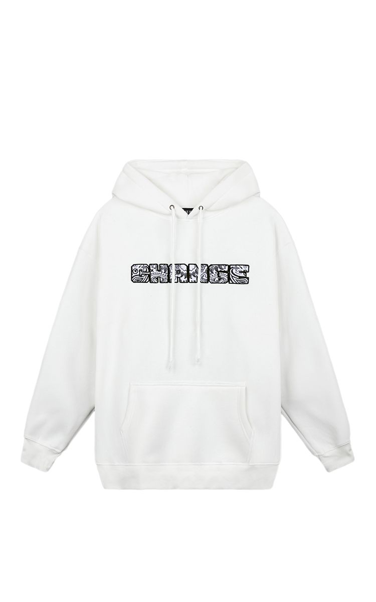 Change Bandana Embroidered Logo Hoodie In White