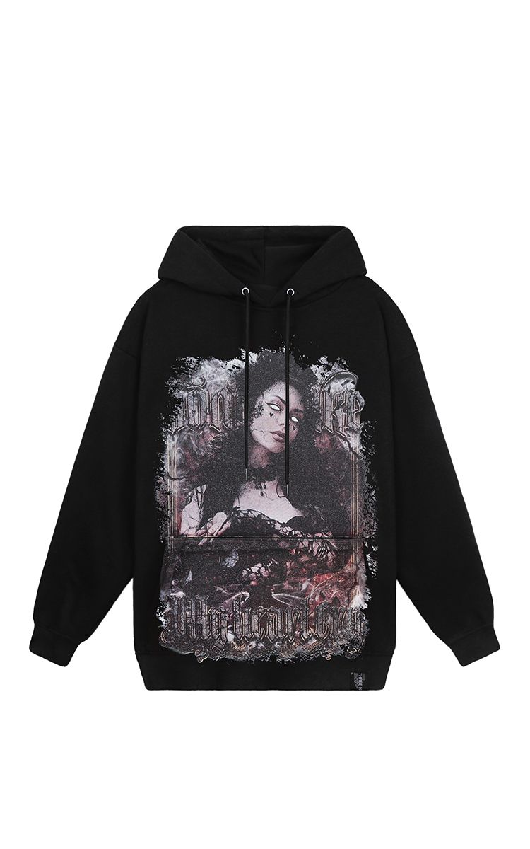 Black Widow Hoodie In Black