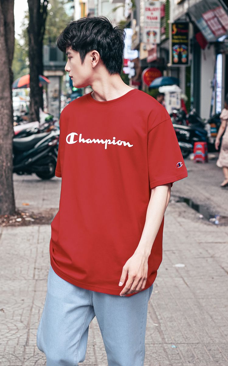 Champion Graphic Big Logo T-Shirt In Red