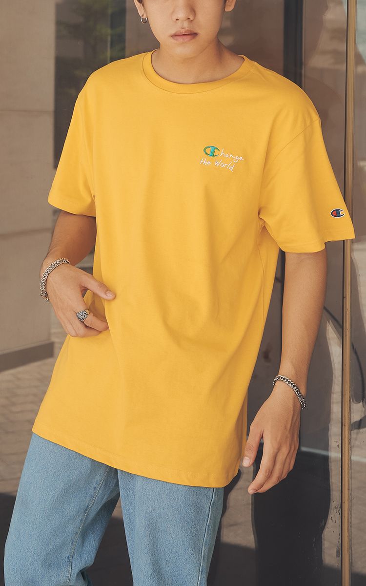 Champion Change The World T-Shirt In Yellow