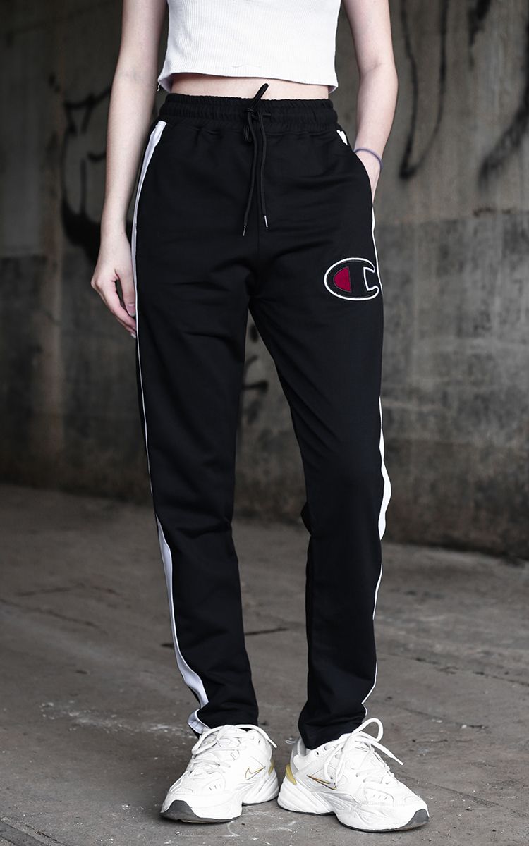 Champion Sweatpants With Side Stripe In Black