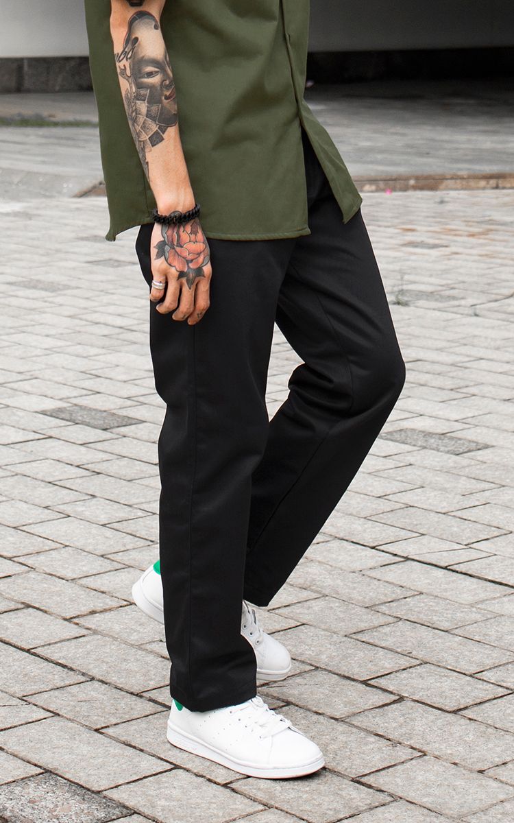 Baggy Khaki Pants In Black