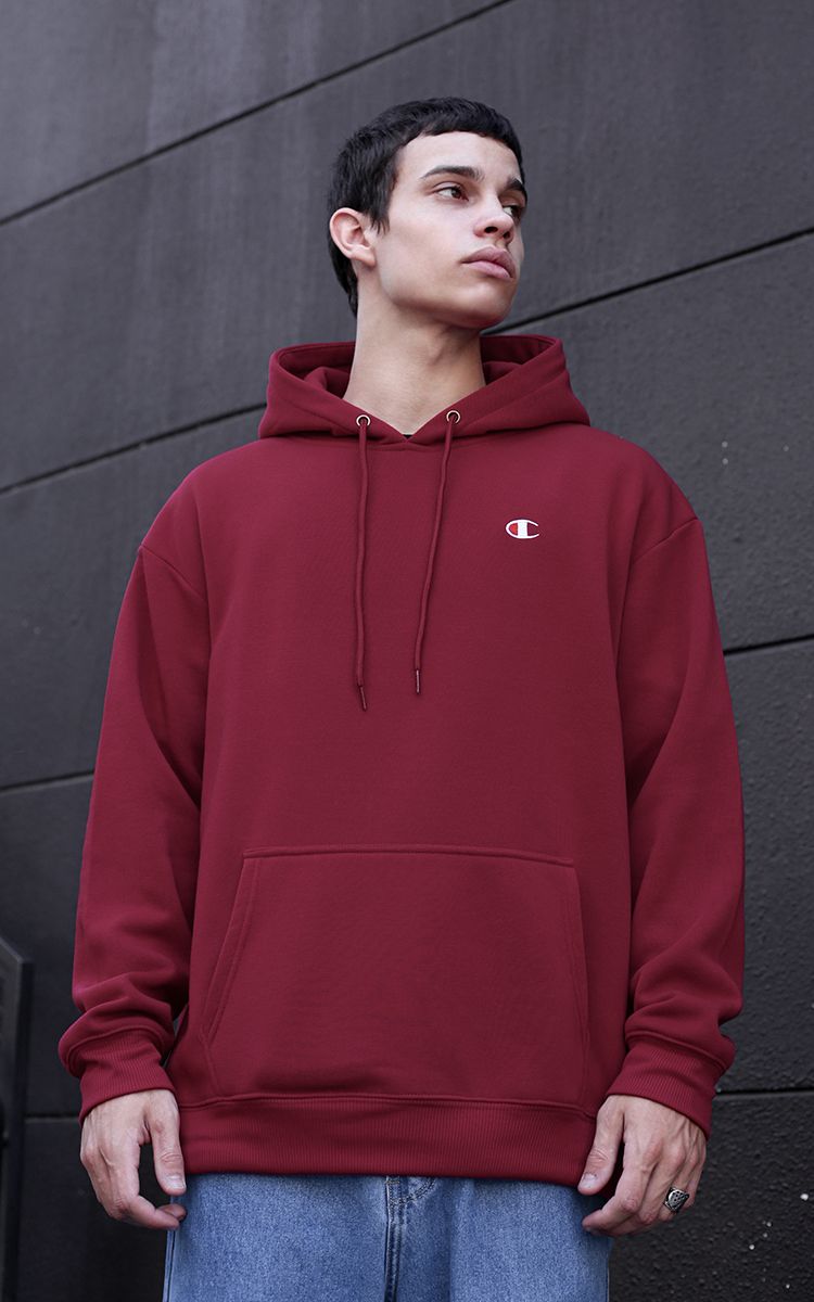 Champion Logo Hoodie In Red