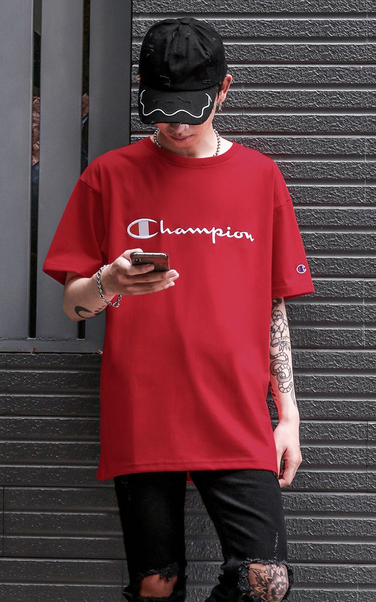 Champion Big Logo T-Shirt In Red