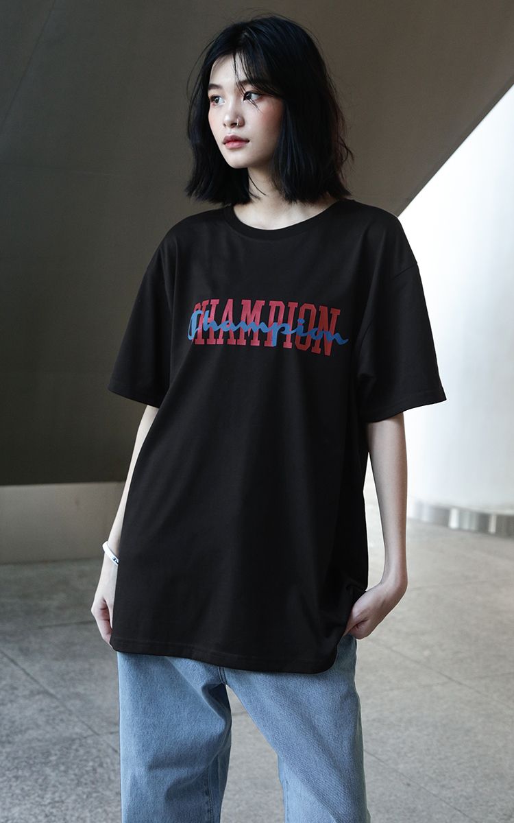 Champion Graphic Big Logo T-Shirt In Black