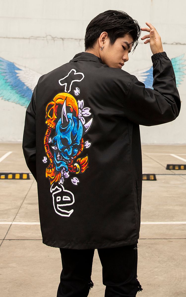 Oni Coach Jacket In Black