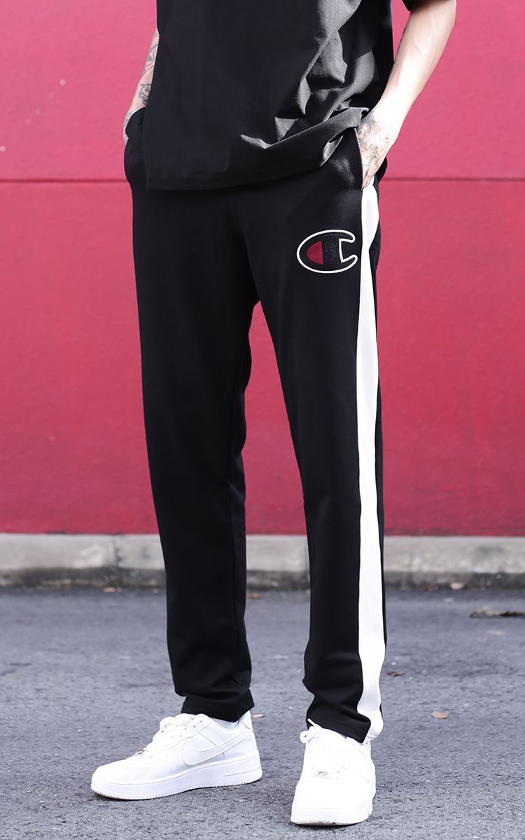 Champion Sweatpants With Side Stripe In Black