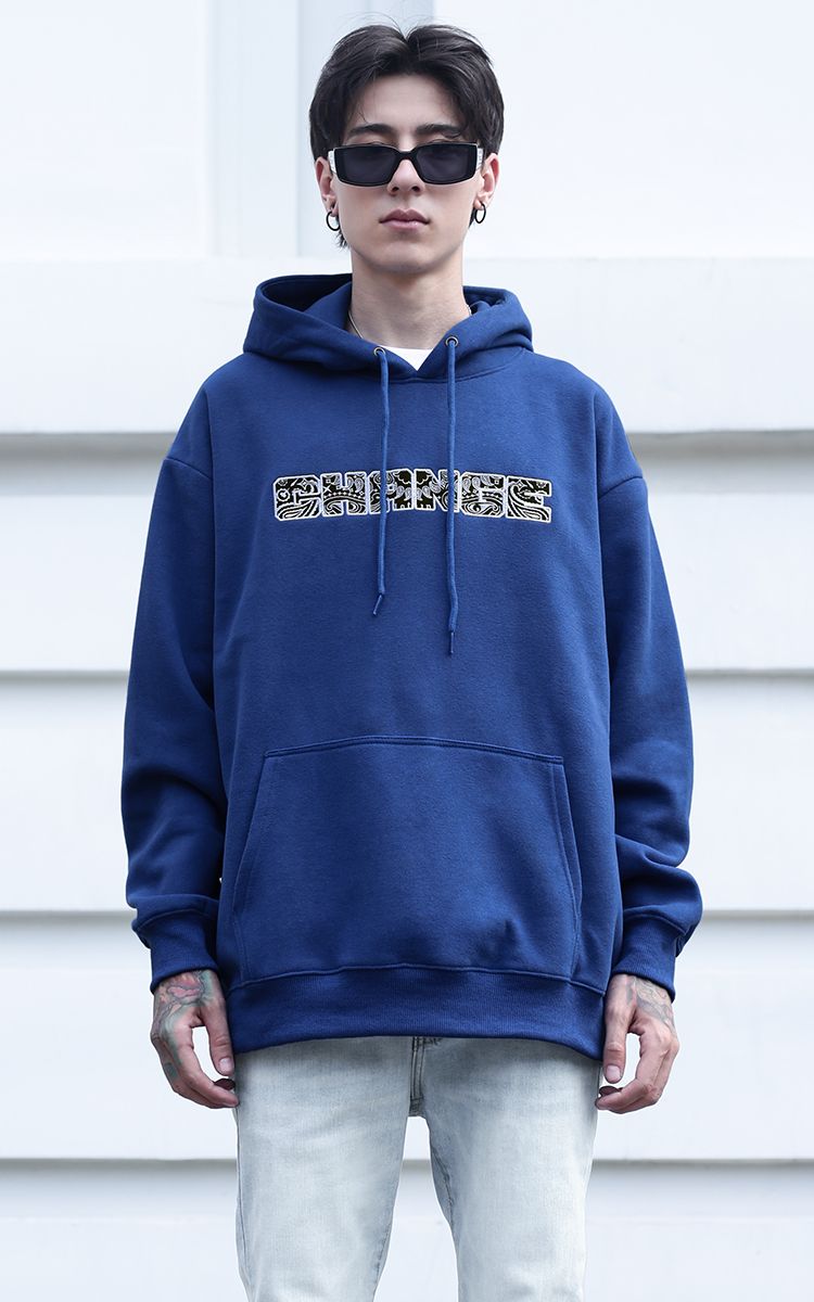 Change Bandana Embroidered Logo Hoodie In Blue