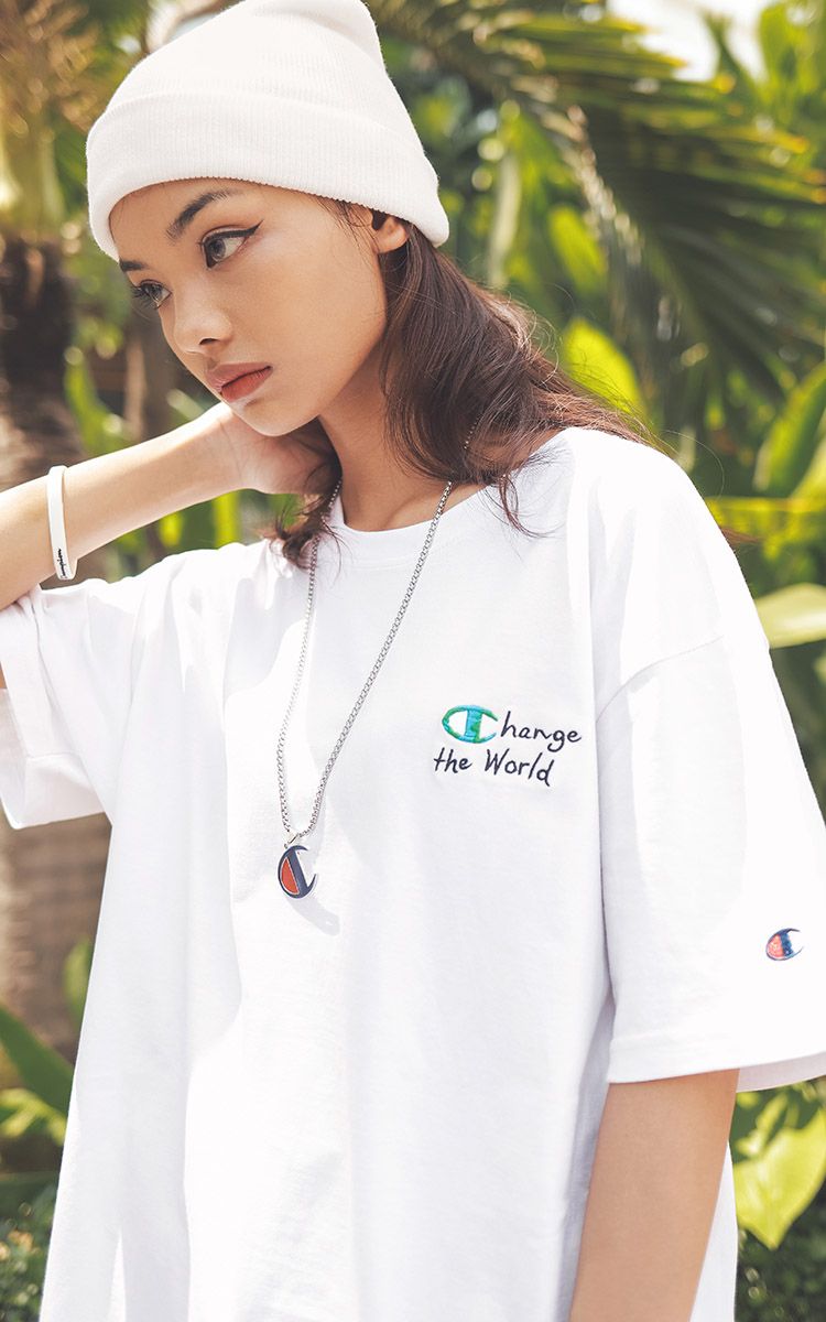 Champion Change The World T-Shirt In White