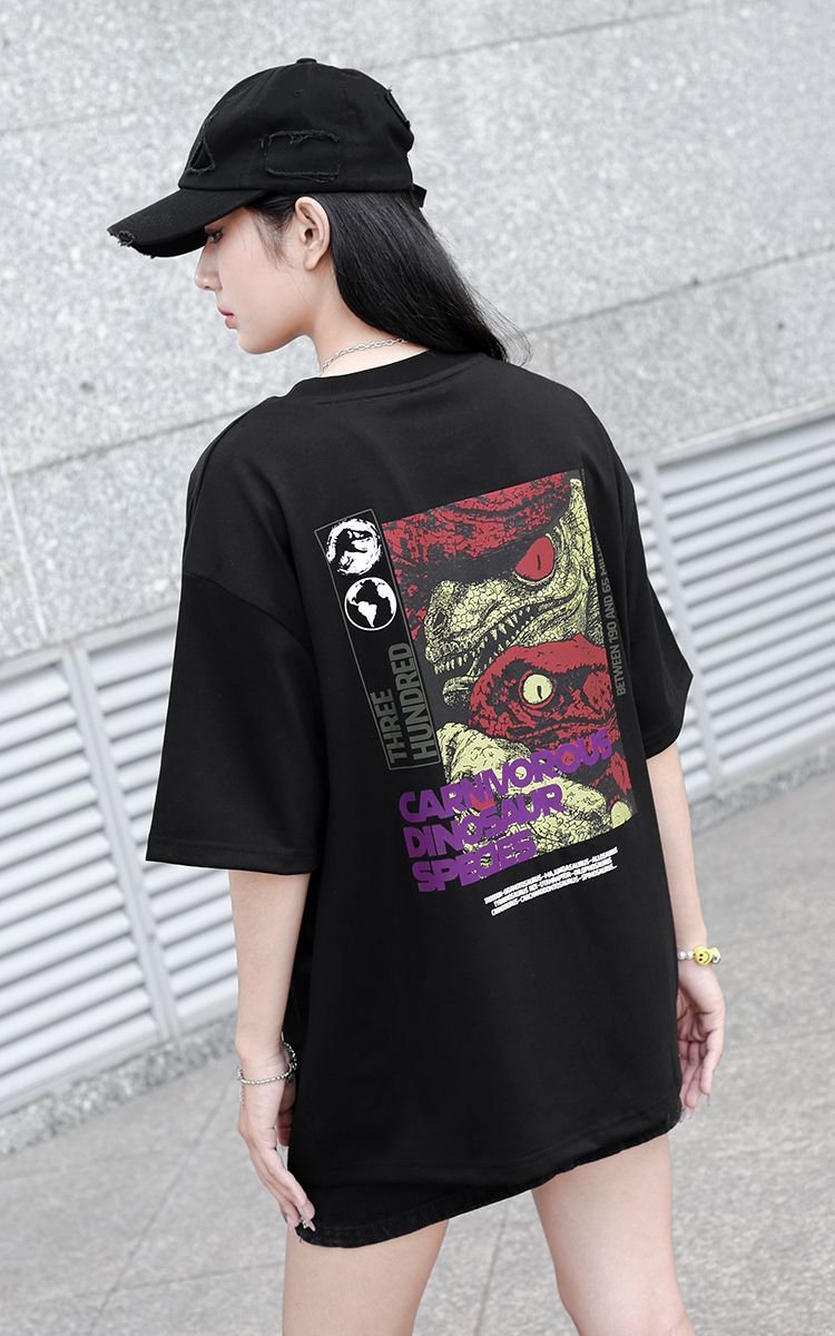 Carnivorous Dinosaur Species Tee In Black