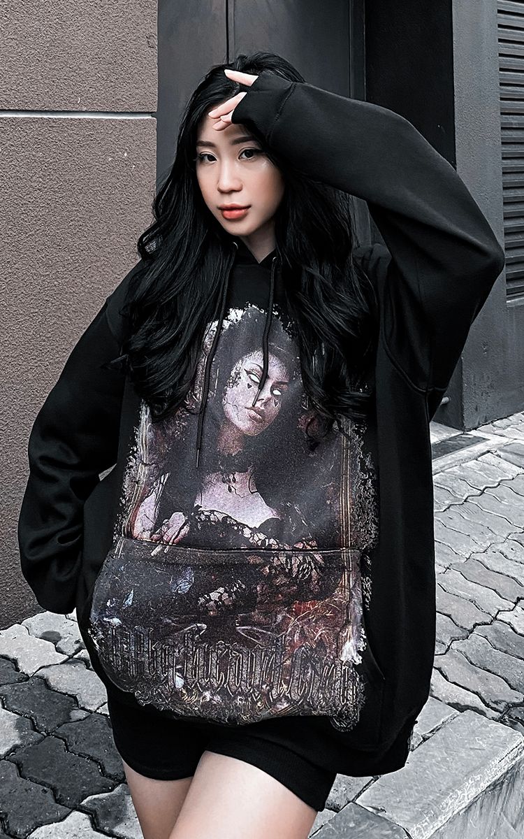 Black Widow Hoodie In Black