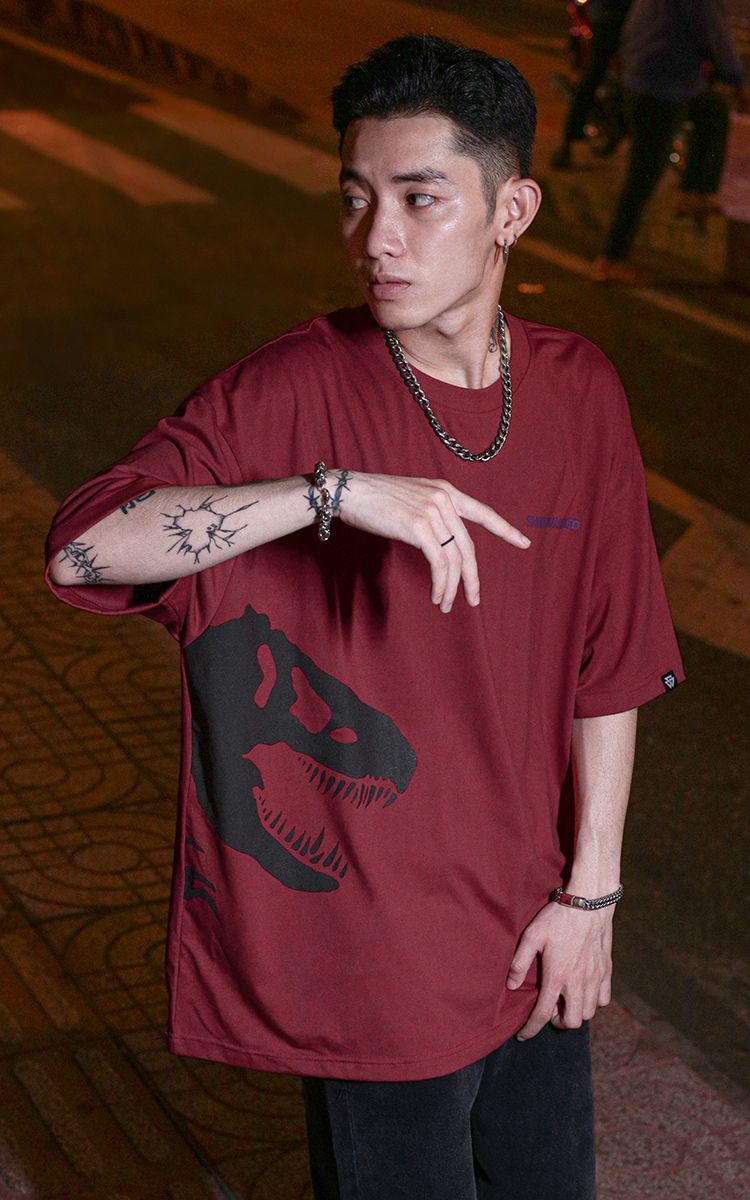 Carnivorous Dinosaur Species Tee In Red