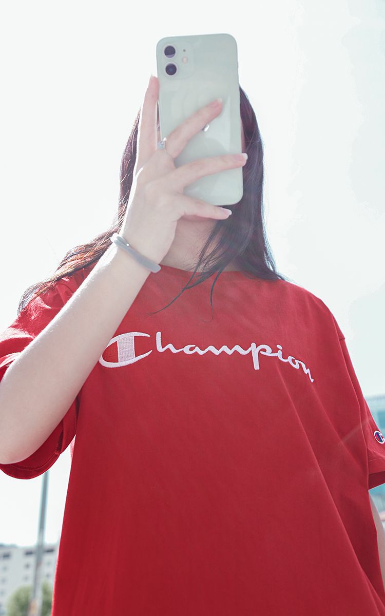 Champion Big Logo T-Shirt In Red