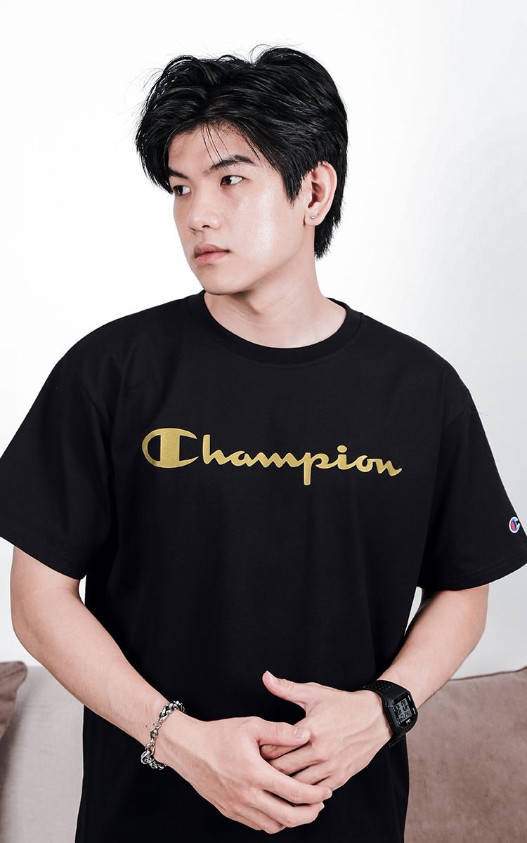 Champion Graphic Big Logo T-Shirt In Black