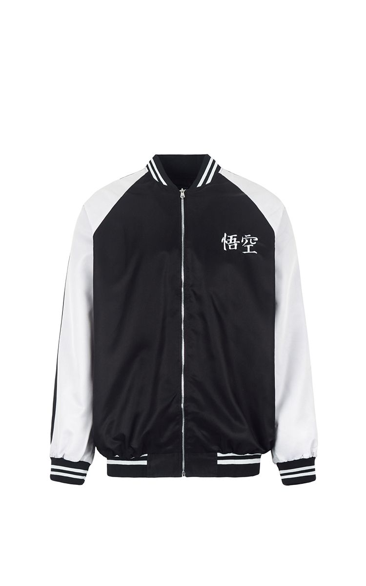 Sun Wukong Sukajan Jacket In Black/White