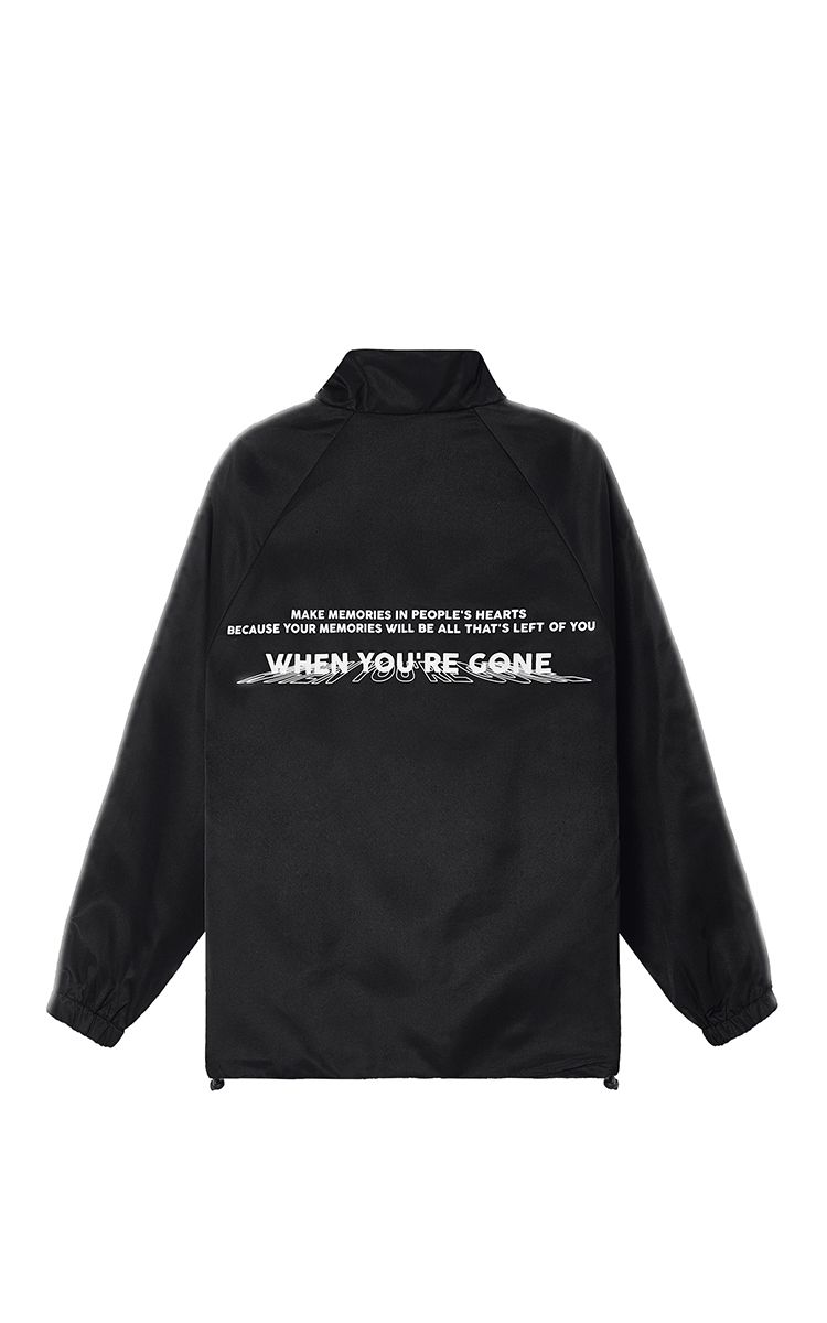 Memories Side Reflective Stripe Track Jacket In Black