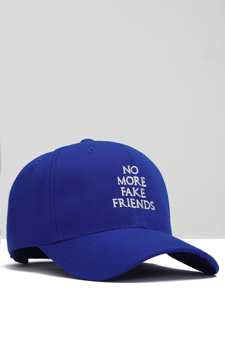 No More Fake Friends Cap In Blue