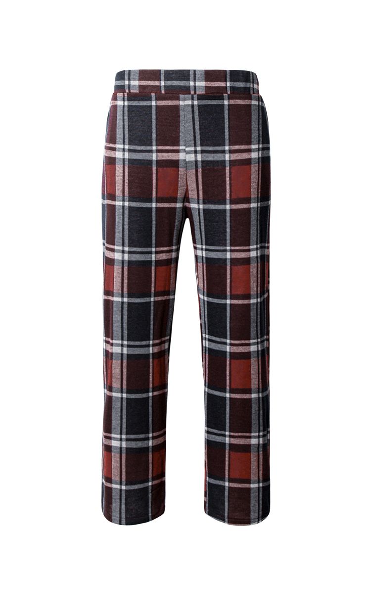 Baggy Caro Pants In Red