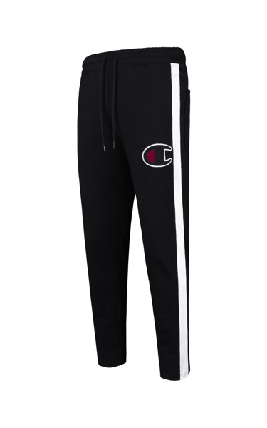 Champion Sweatpants With Side Stripe In Black Three Hundred