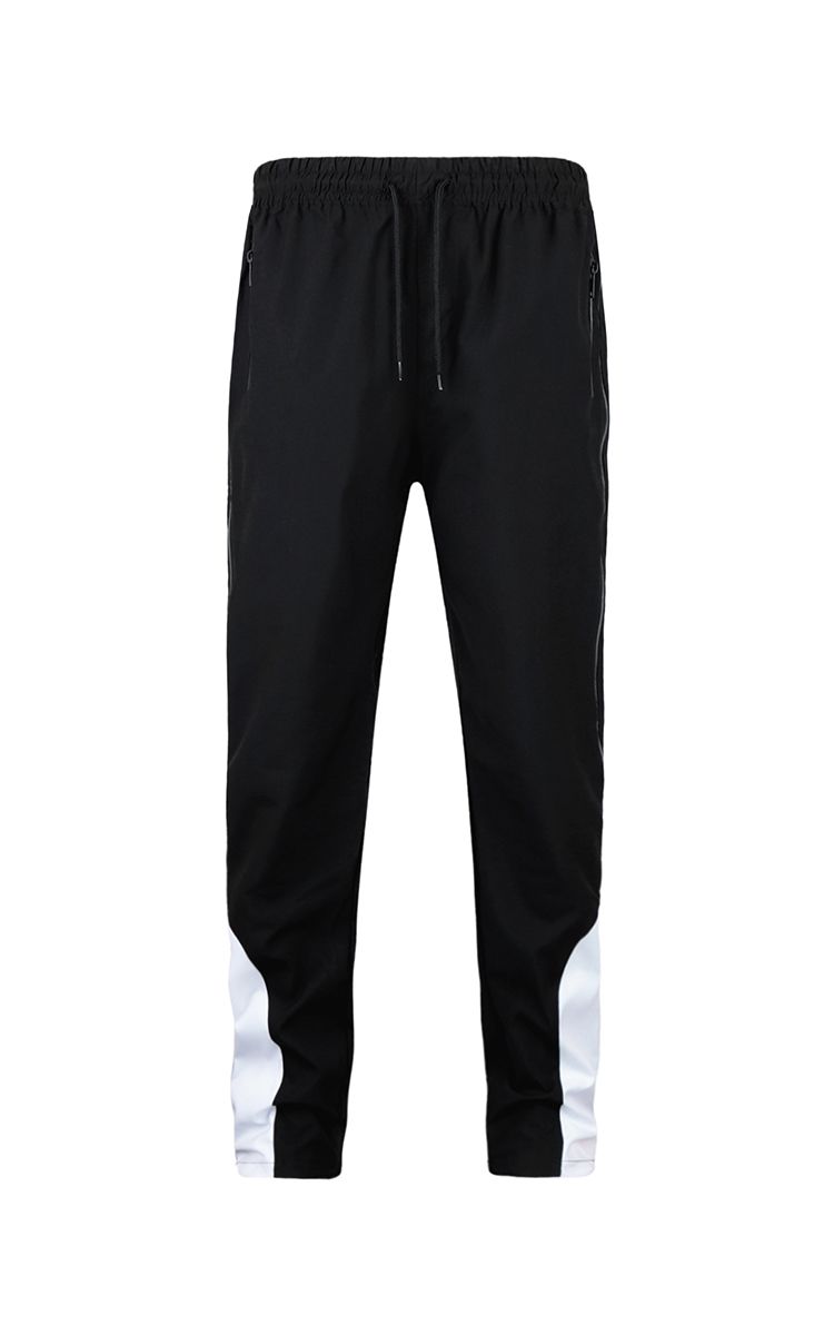 Pants With Side Zipper In Black