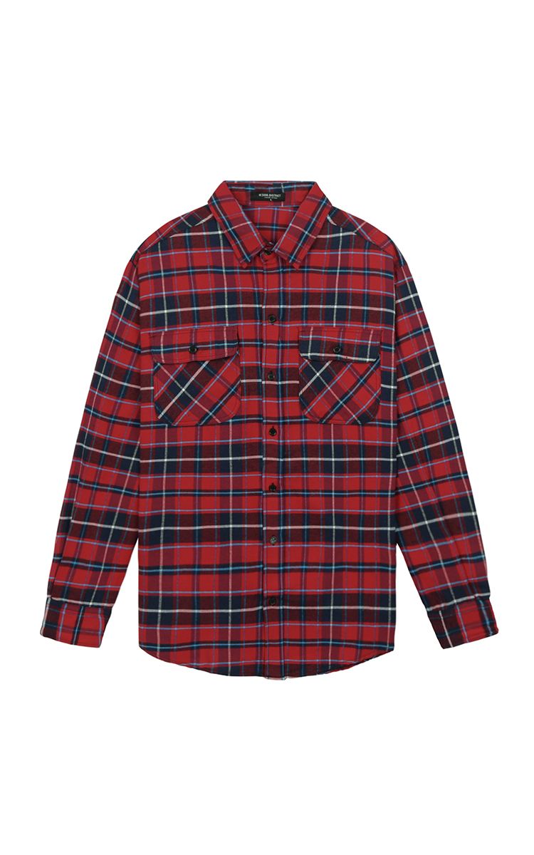 Flannel Shirt In Red Blue