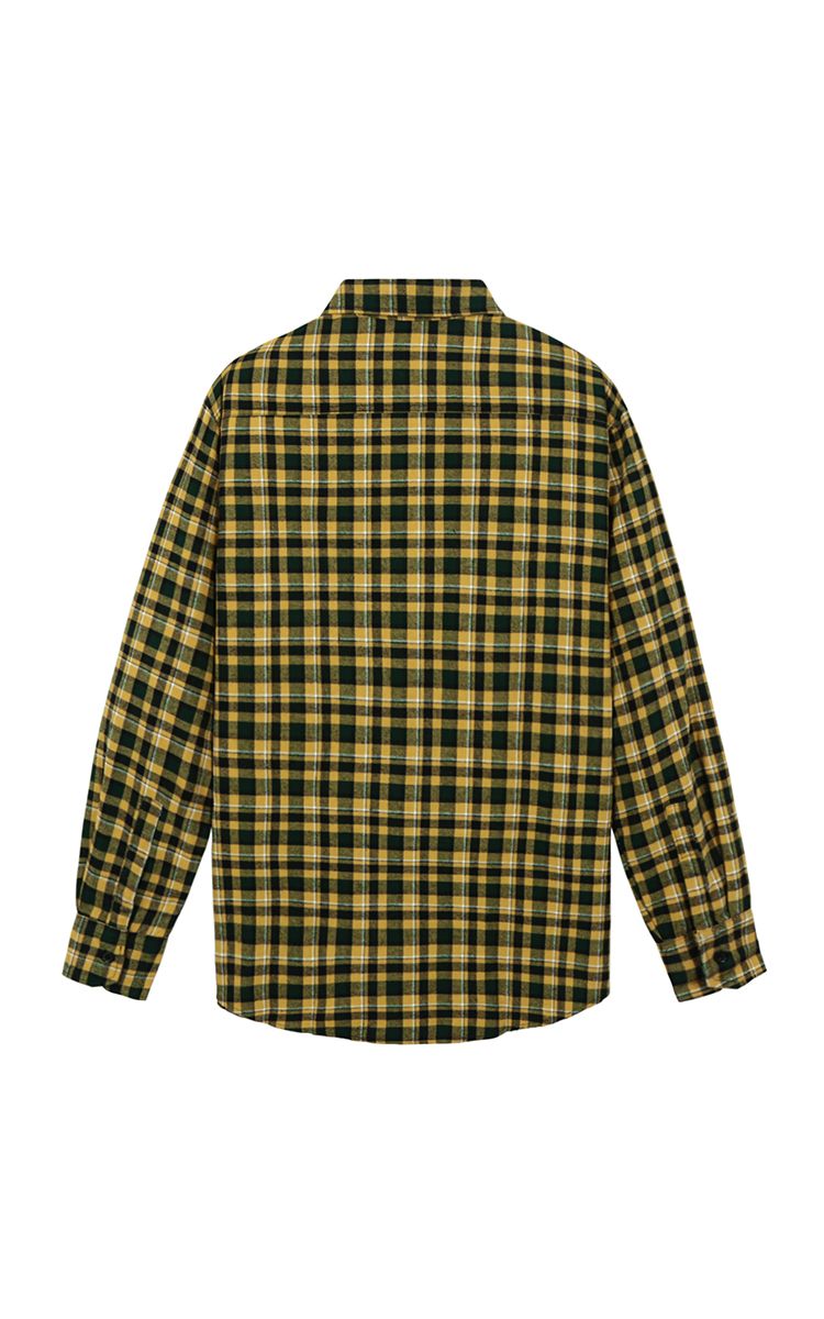 Flannel Shirt In Yellow Black