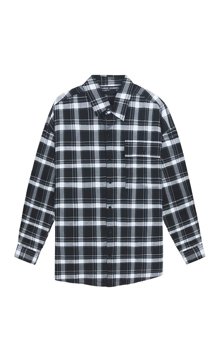 Flannel Shirt In Black White