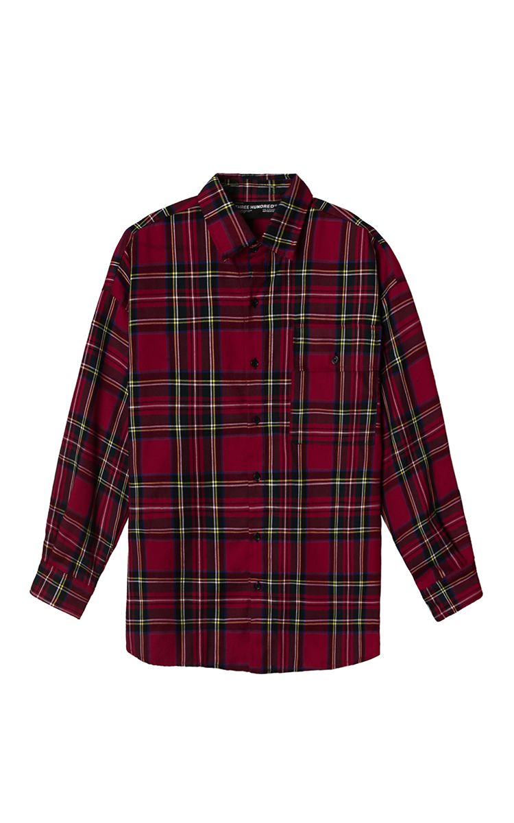Flannel Shirt In Yellow Red