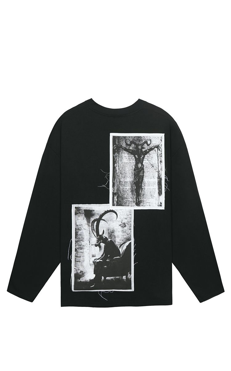 The Origin Of Satan Oversized Sweater In Black