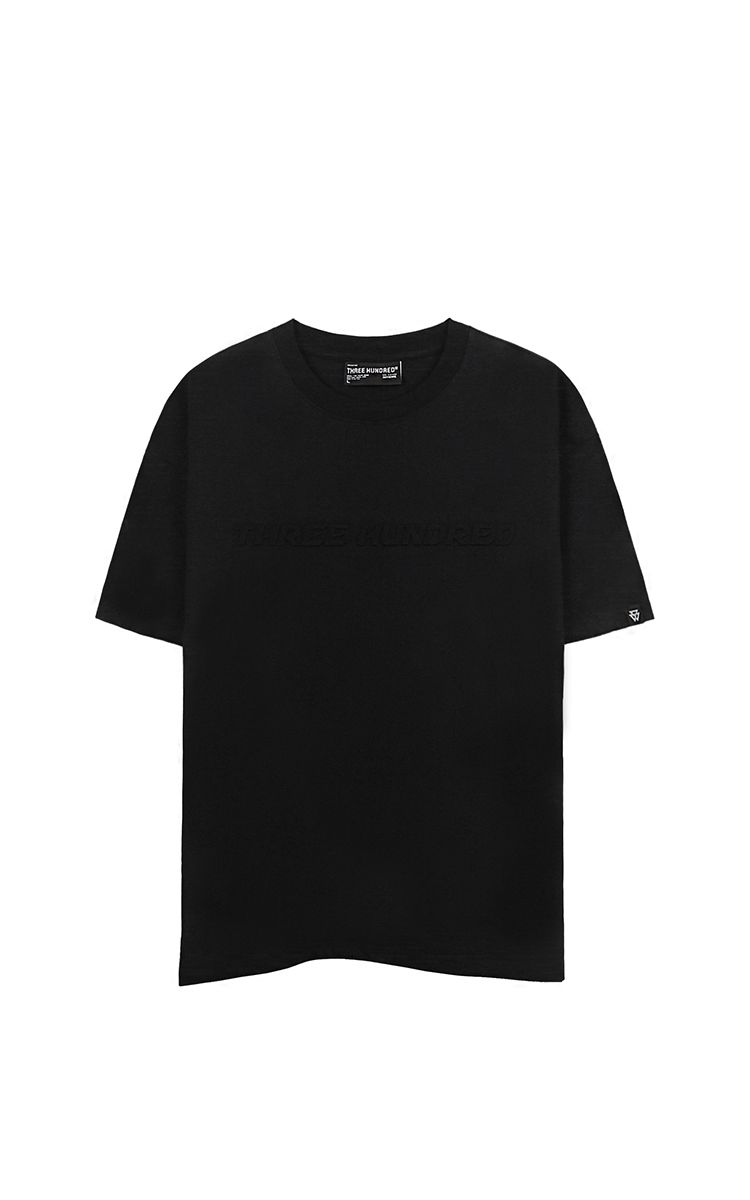 Three Hundred Embossed Big Logo Tee In Black